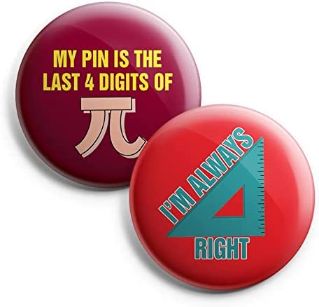 Creanoso I am a Mathematician Pinback Buttons (1 Set x 10 Buttons) - Stocking Stuffers Premium Quality Gift Ideas for Children, Teens, & Adults - Corporate Giveaways & Party Favors