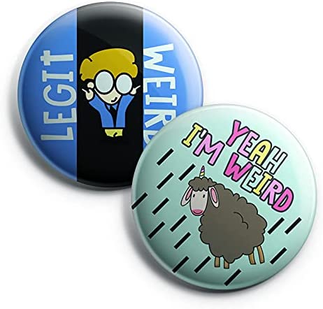 Funny weird Pinback Buttons (1-Set X 10 Buttons)