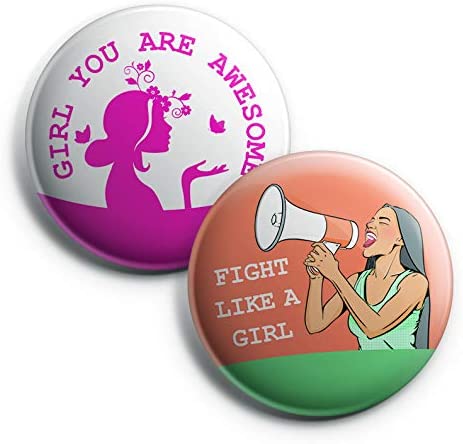 I Am A Strong Feminist Pinback Buttons (10 Pack)