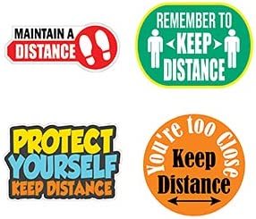 Keep Your Distance Stickers 4 Sets (12 designs x 4pcs each)
