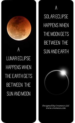 Creanoso Fun facts about the Moon Bookmarks (30-Pack) - Great Gift Idea Set Ã¢â‚¬â€œ Perfect for Loved One or Friend, Especially Those who Loves to Read Books