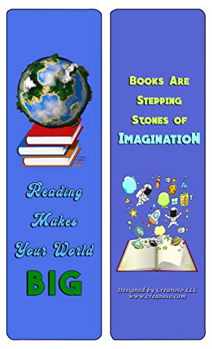 Creanoso I Love Reading Bookmarks (30-Pack) - Excellent Reading Rewards and Incentive for Young Readers Kids Boys and Girls - Stocking Stuffers