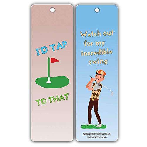 Golf Bookmark Cards (30-Pack) Ã¢â‚¬â€œ Stocking Stuffers Goft Gifts for Golfers, Adult Men & Women Ã¢â‚¬â€œ Golf Tournament Supplies Ã¢â‚¬â€œ Book Clubs Reading