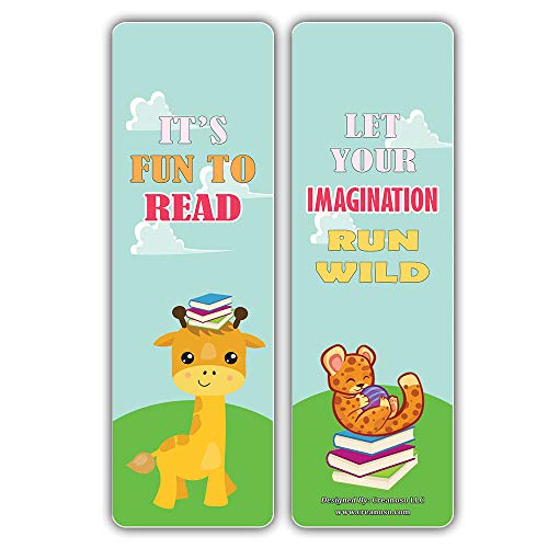 Creanoso Cute Sayings Wild Animals Reading Bookmarks (30-Pack) Ã¢â‚¬â€œ Stocking Stuffers Gift for Kids, Boys & Girls, Teens Ã¢â‚¬â€œ Party Favors Supplies Ã¢â‚¬â€œ Book Reading Rewards Gifts Incentive Ã¢â‚¬â€œ Great Giveaways