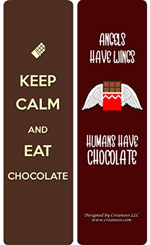Creanoso Chocolate Lovers Quotes Bookmarks (30-Pack) - Classroom and School Reward Incentives - Gift Ideas for Boys & Girls, Teens