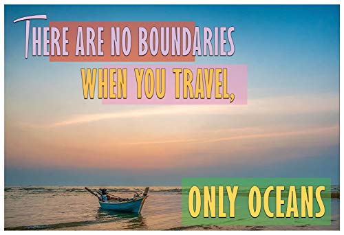 Creanoso Inspirational Sayings Sea Travel Postcards (30-Pack) - Great Premium Greeting Card Giveaways for Travelers â€“ Card Stock for Tourists, Adult Men & Women, Teens - Assorted Set Collection