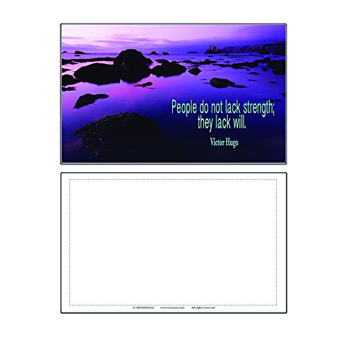 Creanoso Inspiring Inspirational Happy Thoughts Sayings Postcards (30-Pack) â€“ Motivational Quotes Greeting Cards Stocking Stuffers Gifts for Travelers, Tourists Men, Women, Teens â€“ Cardstock Pack
