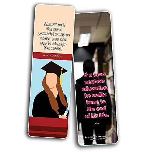 Creanoso Motivational Theme Bookmarks for Students (60-Pack) ÃƒÂ¢Ã¢â€šÂ¬Ã¢â‚¬Å“ Inspiring Inspirational Sayings Bookmarker Cards ÃƒÂ¢Ã¢â€šÂ¬Ã¢â‚¬Å“ Premium Gift Set for Boys, Girls, Men, Women, Teens ÃƒÂ¢Ã¢â€šÂ¬Ã¢â‚¬Å“ Incentive Gift Rewards