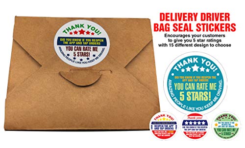 Bag Seal Delivery Stickers 2" Round 10-Sheet (150 Stickers) - Size 2â€ x 2" Print Material Bulk Pack - Flat Surface DIY Decoration Art Decal