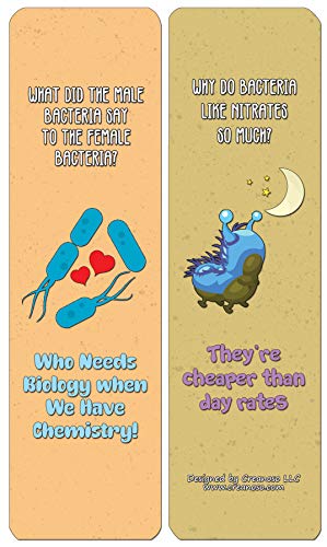 Creanoso Funny Cute Bacteria Bookmarks (60-Pack) - Premium Quality Gift Ideas for Children, Teens, & Adults for All Occasions - Stocking Stuffers Party Favor & Giveaways