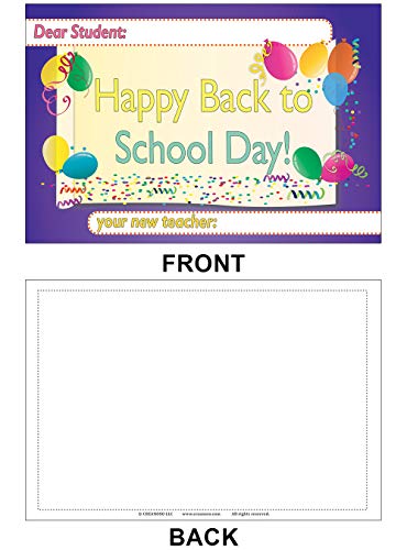 Creanoso Appreciate School Day Positive Postcards (60-Pack) â€“ Unique Inspirational Note Card Bulks Assorted Pack â€“ Cool Giveaways for Teachers to Students â€“ Back to School Days Greeting Cards