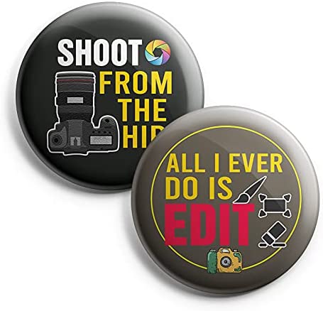 I am a Photographer Pinback Buttons (1-Set X 10 Buttons)