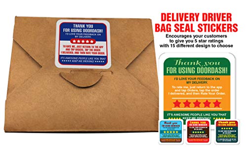 Bag Seal Delivery Stickers 2" Square 20-Sheet (300 Stickers)