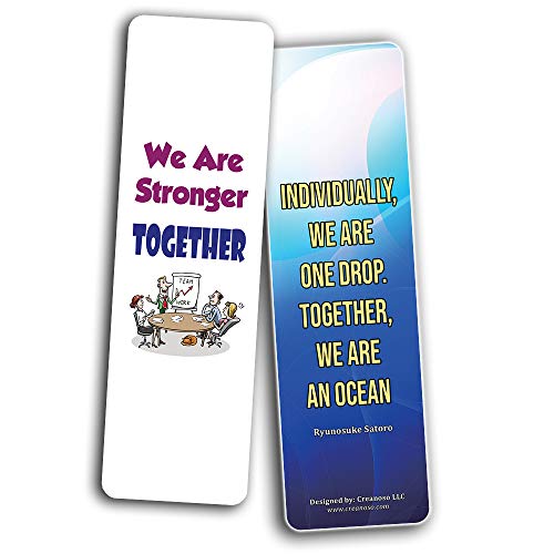 Creanoso Amazing Teamwork Bookmarker Cards (30-Pack) Ã¢â‚¬â€œ Six Assorted Quality Reading Bookmarks for Kids Ã¢â‚¬â€œ Premium Gift Set Boys & Girls Ã¢â‚¬â€œ Stocking Stuffers Gifts for Children Ã¢â‚¬â€œ Fun Reading Book Clipper