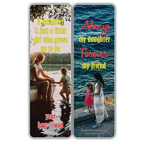 Creanoso Inspiring Mother and Daughter Saying Quotes Bookmark Cards (30-Pack) Ã¢â‚¬â€œ Reading Bookmarks Collection Set Ã¢â‚¬â€œ Stocking Stuffers Gift for Mother and Daughter
