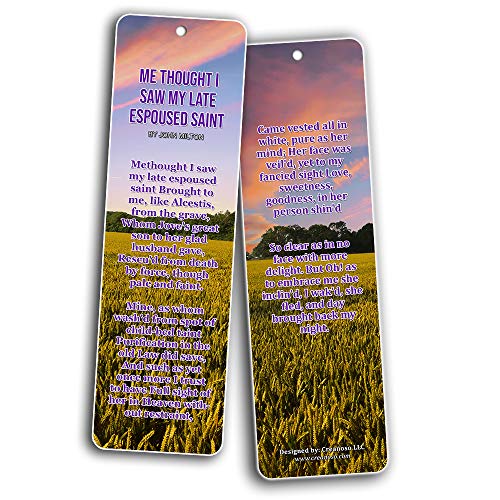 Famous Classical Short Poems Bookmarks Series 1 - Love (30Pack)