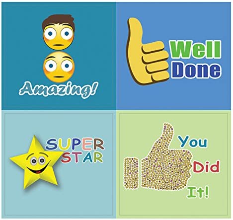 Creanoso Emoji Stickers for Kids (10 Sheets) - Motivational Positive Encouragement Gift Rewards