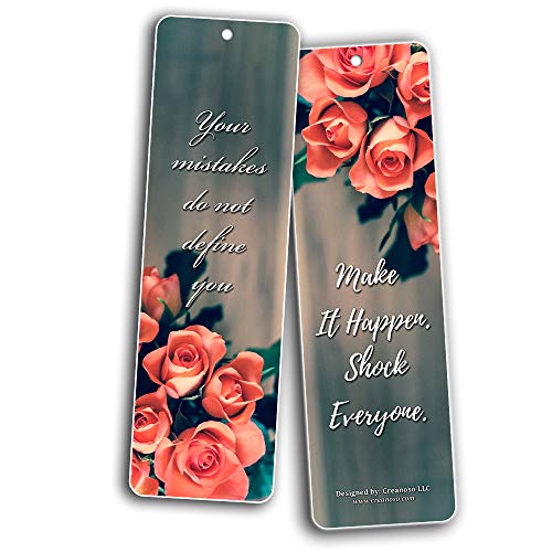 Creanoso Inspiring Floral Positive Wisdom Bookmark Gifts for Women (60-Pack) ÃƒÂ¢Ã¢â€šÂ¬Ã¢â‚¬Å“ Six Assorted Quality Bookmarks Bulk Set ÃƒÂ¢Ã¢â€šÂ¬Ã¢â‚¬Å“ Premium Gift for Girls, Ladies, Mothers