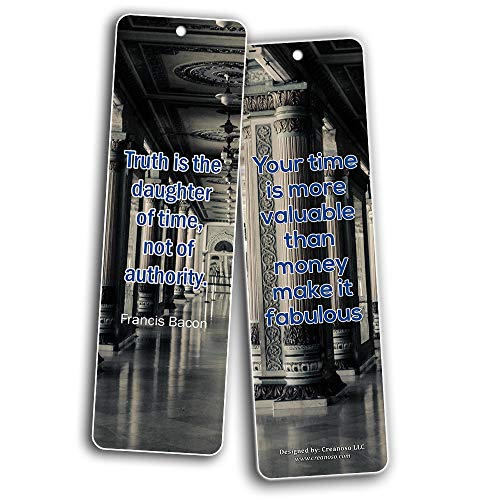 Creanoso Time is Precious Bookmarker Cards (60-Pack) ÃƒÂ¢Ã¢â€šÂ¬Ã¢â‚¬Å“ Six Assorted Quality Bookmarks Bulk Set ÃƒÂ¢Ã¢â€šÂ¬Ã¢â‚¬Å“ Premium Gift for Men Women Adult Teens ÃƒÂ¢Ã¢â€šÂ¬Ã¢â‚¬Å“ Awesome Bookmarks