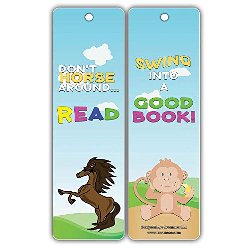 Creanoso Educational Motivational Quotes Bookmarks (12-Pack) and Stickers (12-Pieces) Bundle Ã¢â‚¬â€œInspiring Bookmarks for Kids, Teens, Boys & Girls Ã¢â‚¬â€œ Six Bulk Assorted Bookmarks Designs