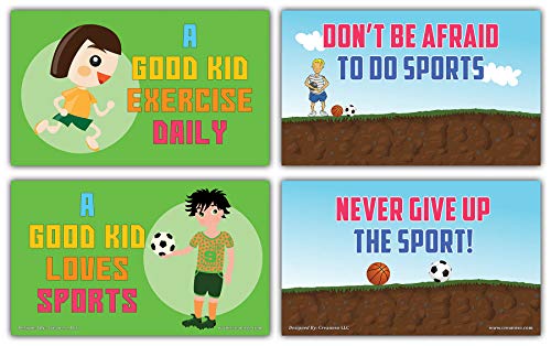 Creanoso Inspiring Sayings Flashcards for Kids - School Education (60-Pack) â€“ Unique Gift Set for Boys, Girls â€“ Inspiring Inspirational Sayings Notecards â€“ Unique Informational Cards - Giveaways
