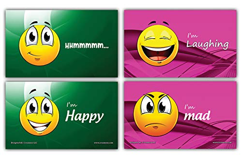 Creanoso Amazing Basic Receptive Language Learning Cards (60-Pack) â€“ Mini Educational Information Cards Set â€“ Unique Gift Set for Kids, Teens, Boys & Girls - Assorted Learning Educational Pack