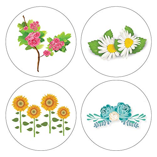 Creanoso Flower Stickers (10-Sheet) â€“ Elegant Flower Wall Stickers â€“ Assorted Bulk Note Stickers for Graduation, Thanksgiving, Wedding, Bridal Party, Birthdays, any Special Occasions â€“ Gifts for Women