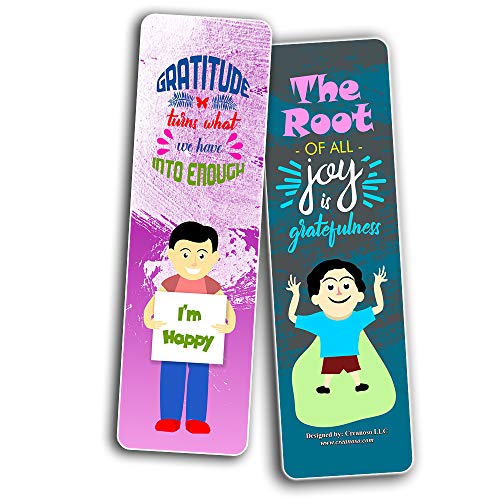 Creanoso ColorfulÃƒâ€šÃ‚Â  Motivational Positive Encouragement Bookmarks Cards (60-Pack) - Premium Gift Ideas for Children, Teens, & Adults for All Occasions - Stocking Stuffers Party Favor & Giveaway