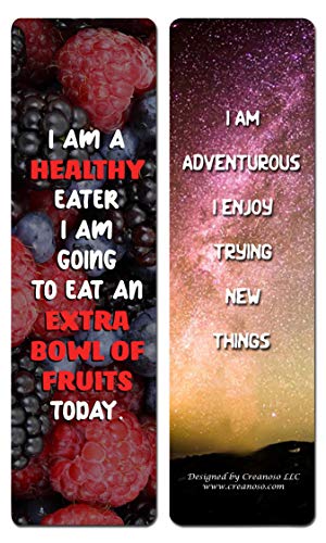 Creanoso Positive Encouragement Bookmarks - Positive Affirmations (30-Pack) - Classroom Reward Incentives for Students and Children - Stocking Stuffers Party Favors & Giveaways for Teens & Adults