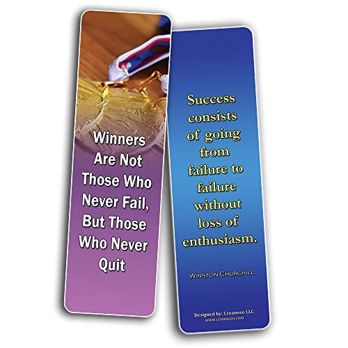 Winner Quotes Bookmarks (30-Pack) – Creanoso