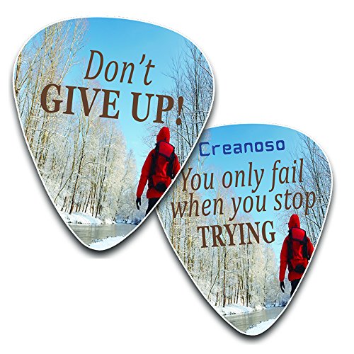 Creanoso Guitar Picks (12-Pack) - Motivational Inspirational Saying Quotes â€“ Inspiringly Cool Gifts Love for Men Women Youth - Great Gift Ideas for Anniversary, Birthday, Chrismas Stuffers