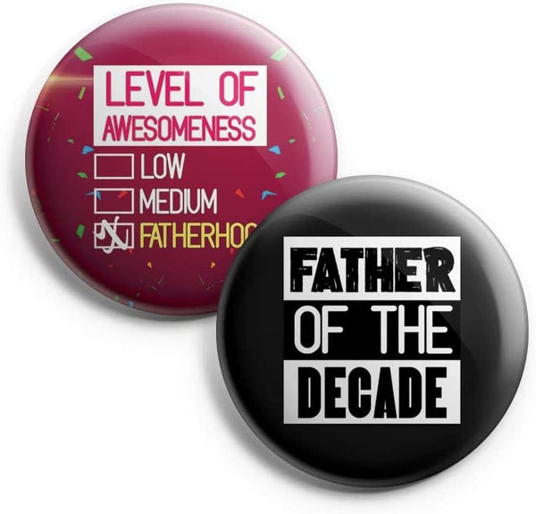 I Am A Great Father Pinback Buttons (1-Set X 10 Buttons)