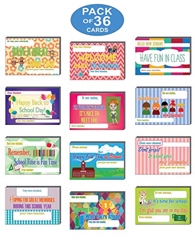 Creanoso Appreciate Good Student and Teachers Positive Postcards (36-Pack) â€“ Appreciate Your Students Note Card Bulks Assorted Pack â€“ Cool Giveaways for Teachers to Students - Gift Tokens