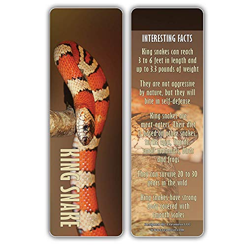 Creanoso Exotic Reptile Bookmarker Cards (30-Pack) Ã¢â‚¬â€œ Stocking Stuffers Gift for Men, Women, Adult, Teens, Boys & Girls Ã¢â‚¬â€œ Party Favors Supplies Ã¢â‚¬â€œ Employee Reward Incentives Ã¢â‚¬â€œ Book Mark Clippers