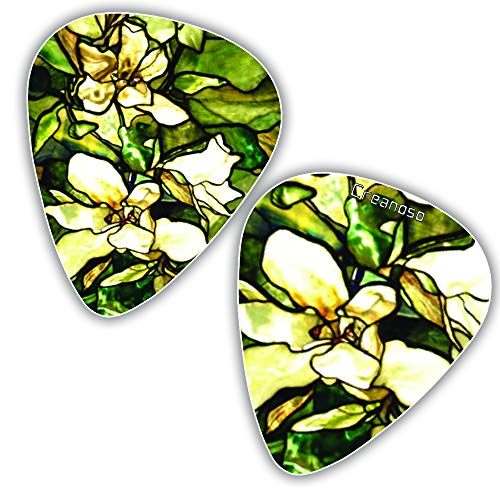 Tiffany Stained Glass Famous Art Guitar Picks (12-Packs)- Cool Guitar Picks for Men Women - Stocking Stuffers Mom Dad Boys Girls Kids Musician Guitar Gifts