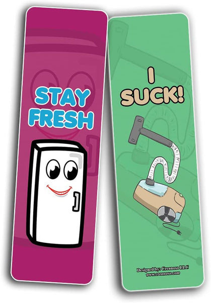 Funny Sarcastic Appliances Bookmarks (10-Sets X 6 Cards)