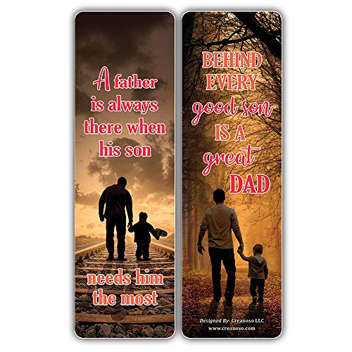 Dad Gifts - Father and Son Quotes Bookmarks (60-Pack) ÃƒÂ¢Ã¢â€šÂ¬Ã¢â‚¬Å“ Premium Gift Bookmarks Gift Ideas for Father and Son ÃƒÂ¢Ã¢â€šÂ¬Ã¢â‚¬Å“ Unique Father Gifts
