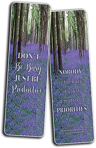 Inspirational Quotes to Live By Bookmarks (30-Pack)