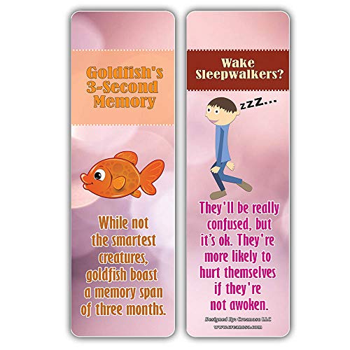 creanoso educational myth and facts learning bookmarks series 2 60pack six assorted quality bookmarker cards set premium gift token giveaways for boys girls adults classroom rewards