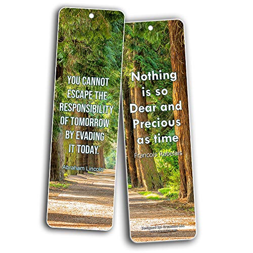 Creanoso Time is Precious Bookmarker Cards (60-Pack) ÃƒÂ¢Ã¢â€šÂ¬Ã¢â‚¬Å“ Six Assorted Quality Bookmarks Bulk Set ÃƒÂ¢Ã¢â€šÂ¬Ã¢â‚¬Å“ Premium Gift for Men Women Adult Teens ÃƒÂ¢Ã¢â€šÂ¬Ã¢â‚¬Å“ Awesome Bookmarks