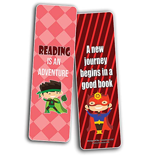 Creanoso Super Bookmarks for Kids Reading Star (30-Pack) Ã¢â‚¬â€œ Six Assorted Quality Reading Bookmarks for Kids Ã¢â‚¬â€œ Premium Gift Set Boys & Girls Ã¢â‚¬â€œ Stocking Stuffers Gifts for Children Ã¢â‚¬â€œ Reading Book Clip