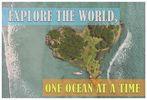 Creanoso Inspirational Sayings Sea Travel Postcards (30-Pack) - Great Premium Greeting Card Giveaways for Travelers â€“ Card Stock for Tourists, Adult Men & Women, Teens - Assorted Set Collection