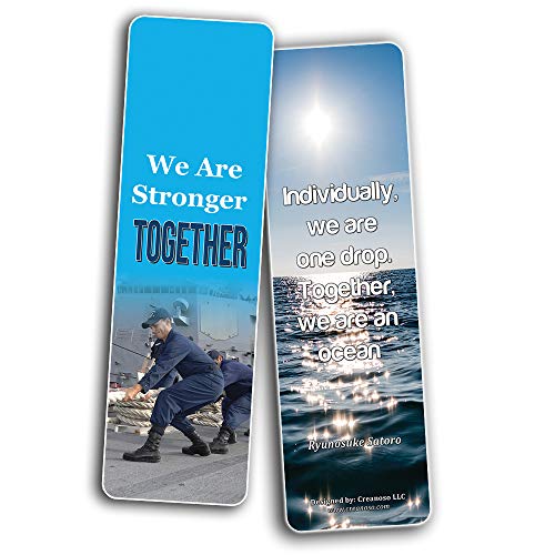 Creanoso Inspiring Teamwork Bookmarker Cards (30-Pack) Ã¢â‚¬â€œ Stocking Stuffers Gift for Men & Women, Adults Ã¢â‚¬â€œ Awesome Bookmark Collection Ã¢â‚¬â€œ Business Gifts Ã¢â‚¬â€œ Employee Rewards Incentives