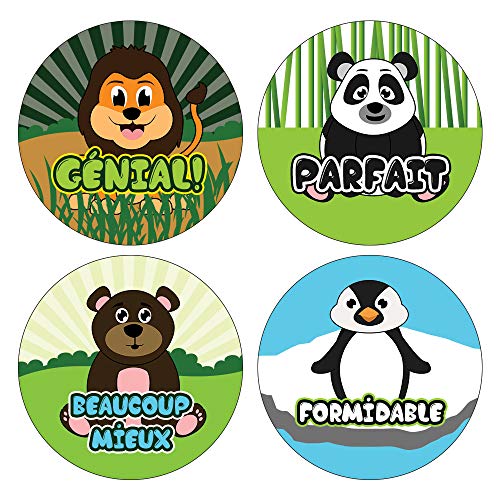 Kids French Reward Stickers Variety Pack (15-Sheet)