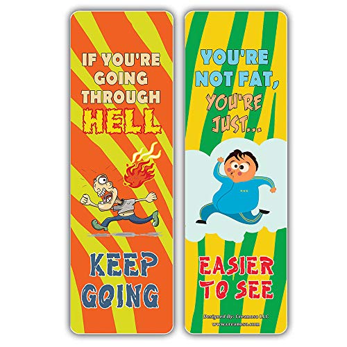 Creanoso Funny One Liners Jokes Motivational Bookmarks Series 1 (60-Pack) ÃƒÂ¢Ã¢â€šÂ¬Ã¢â‚¬Å“ Unique Stocking Stuffers Gifts for Men, Women, Unisex Adults ÃƒÂ¢Ã¢â€šÂ¬Ã¢â‚¬Å“ Cool Book Page Clippers Collection Set ÃƒÂ¢Ã¢â€šÂ¬Ã¢â‚¬Å“ Awesome Giveaways