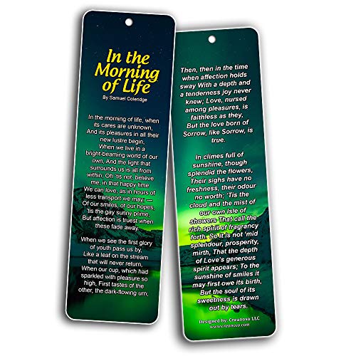 Famous Classical Short Poems Bookmarks Series 3 - Life (30-Pack)