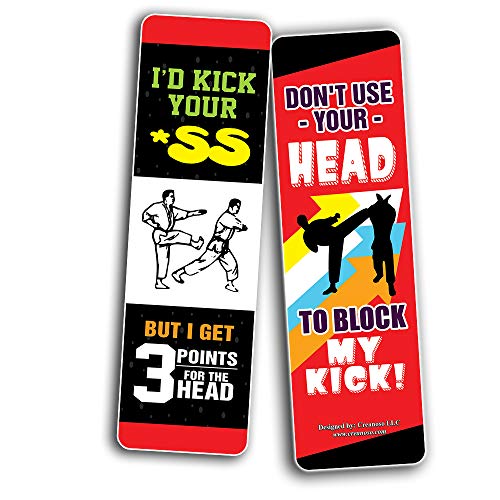 Taekwondo Cards (30-Pack)-Awesome Bookmarks for Men, Women, Boys, Girls, Teens Ã¢â‚¬â€œ Six Bulk Assorted Bookmarks Designs Ã¢â‚¬â€œ Book Reading Rewards Ã¢â‚¬â€œ Awesome Page Binder Pack