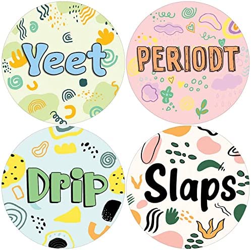 Creanoso Funny Gen Z Slangs Stickers (10 Sets X 16 Designs) â€“ Sticker Card Giveaways for Kids â€“ Awesome Stocking Stuffers Gifts for Boys & Girls â€“ Classroom Home Rewards Enticements