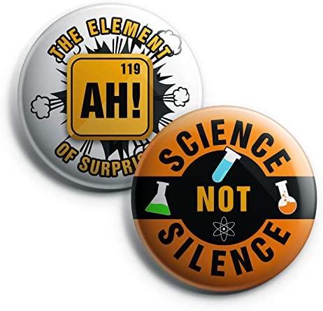 Mad Scientist Pinback Buttons (6-Pack) ÃƒÂ¢Ã¢â€šÂ¬Ã¢â‚¬Å“ Unique Button Pins for Men Women Teens Employees Professionals ÃƒÂ¢Ã¢â€šÂ¬Ã¢â‚¬Å“ Cool Fashion Accessories