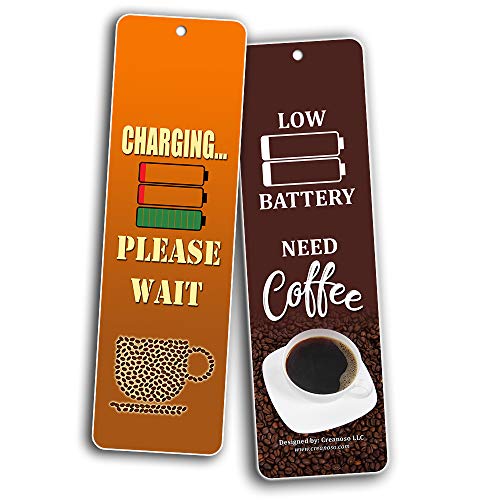 Creanoso Awesome Bookmark Coffee Lover Series III Bookmarkers for Men, Women (30-Pack) Ã¢â‚¬â€œ Premium Gift Set Ã¢â‚¬â€œ Stocking Stuffers Gift for Coffee Lovers